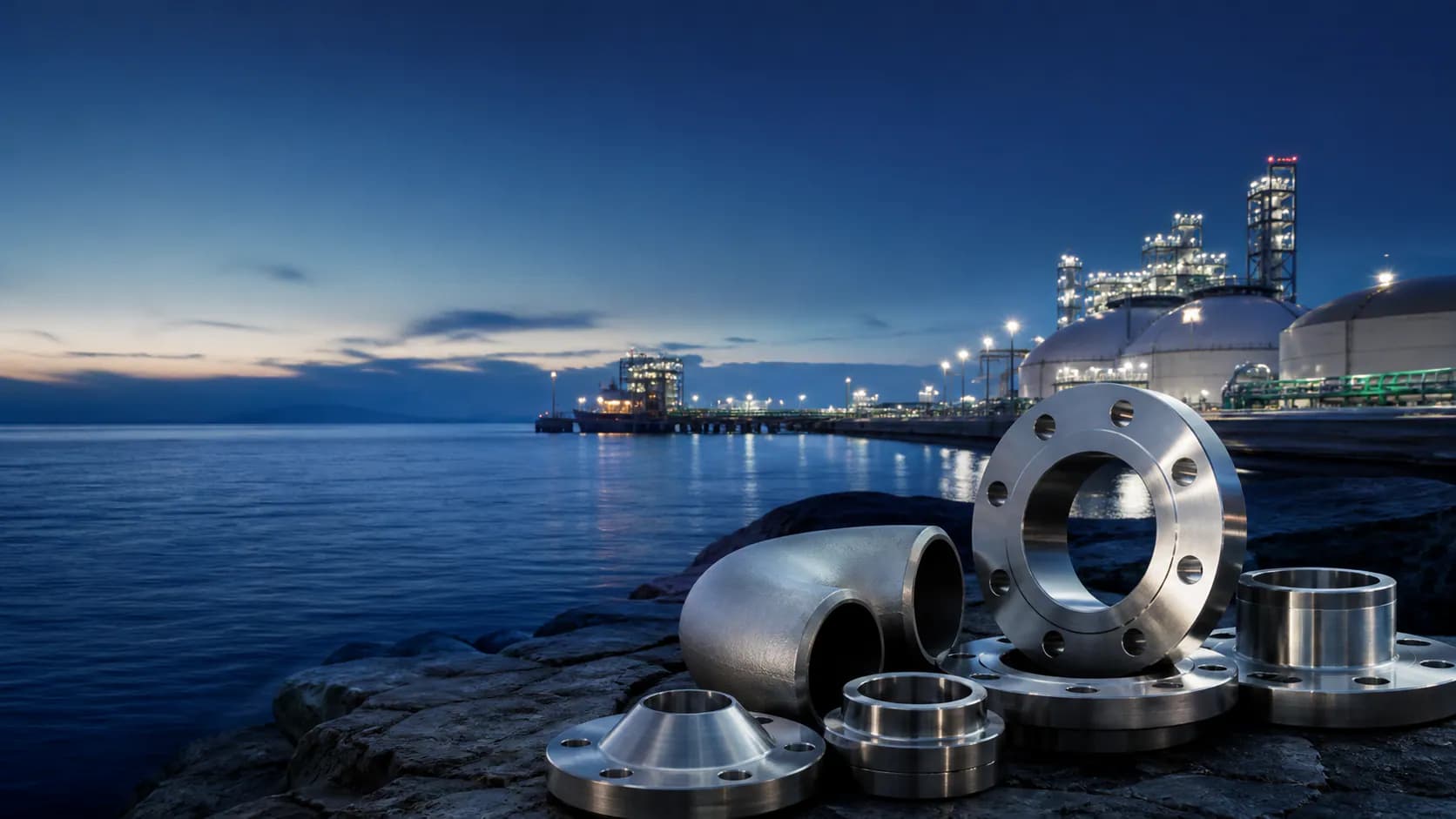 Illustrative Mediterranean LNG process setting with alloy flanges for Egypt procurement context