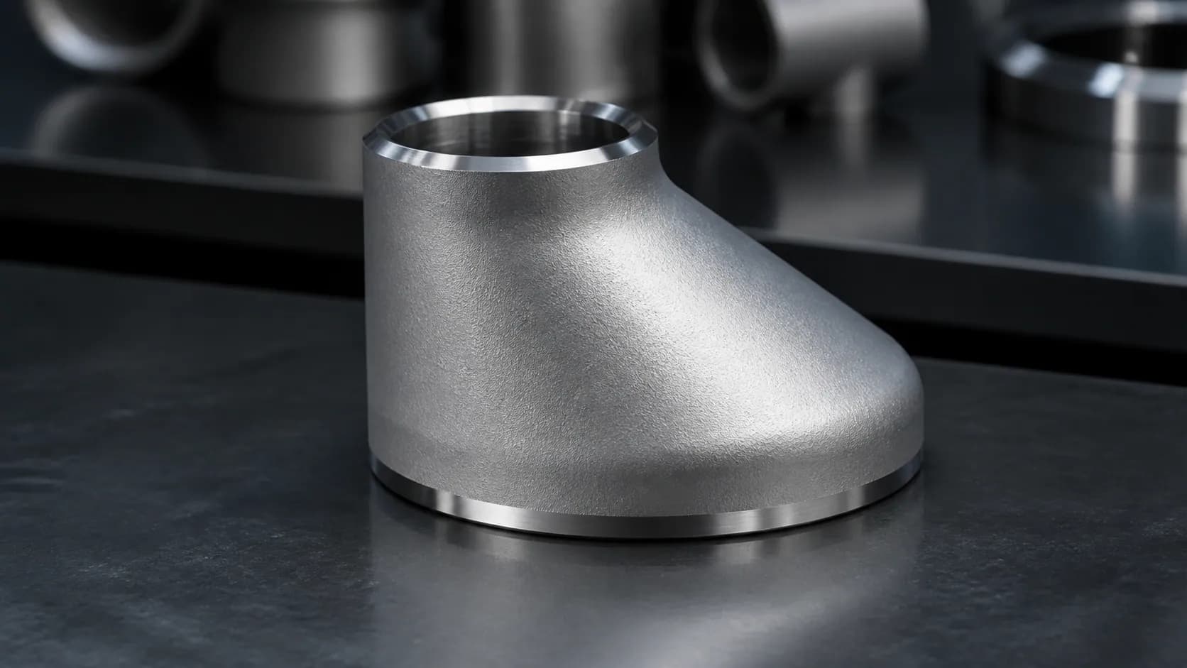 Illustrative 254 SMO eccentric reducer with bevelled ends