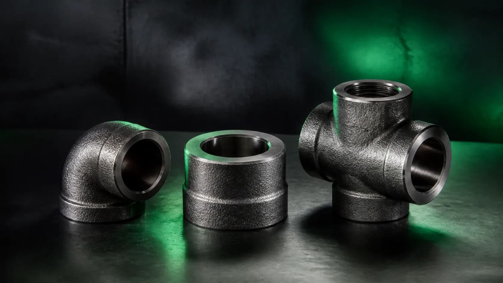 Illustrative Alloy 20 forged socket weld and threaded pipe fittings