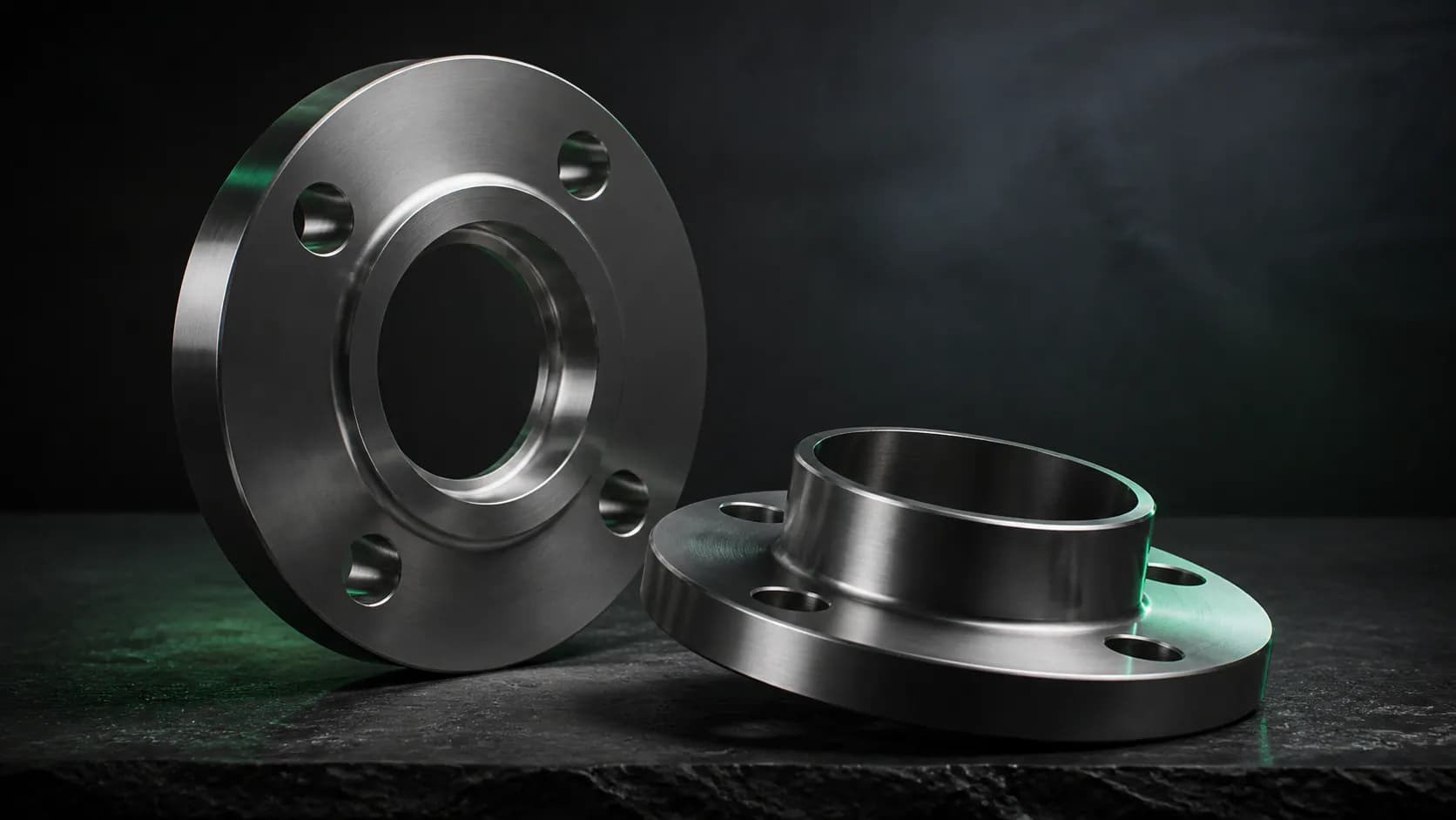 Illustrative Monel 400 slip-on and lap joint flange forms