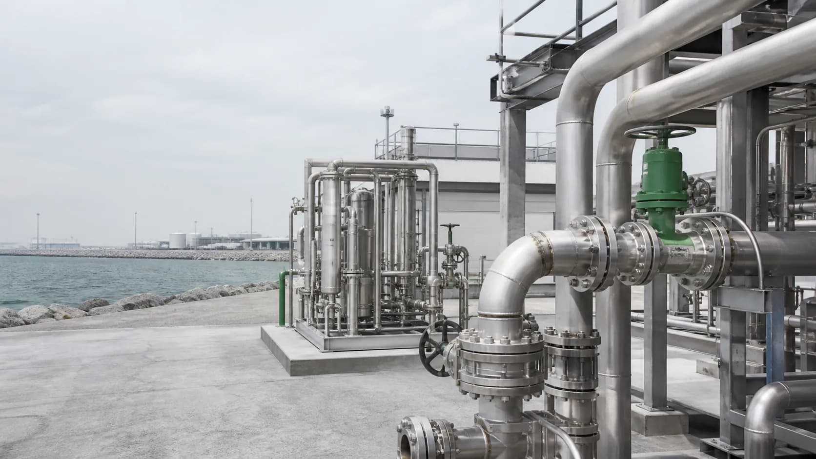 Illustrative coastal process utility piping environment for stainless steel 316L procurement