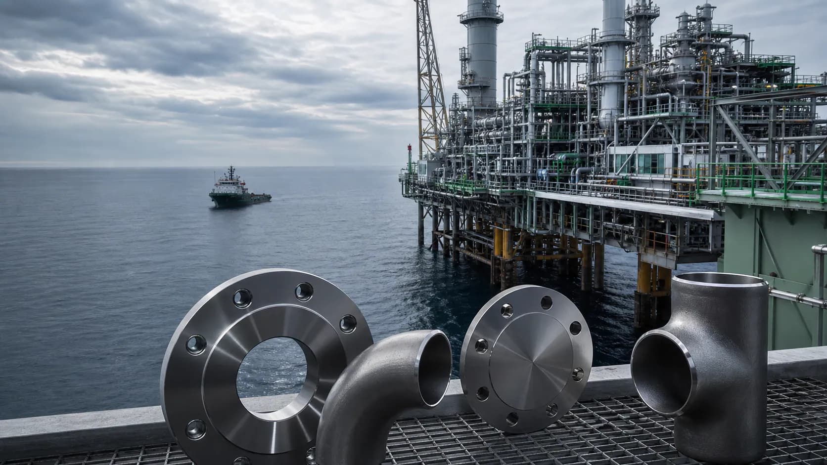 Illustrative Oman offshore process environment with alloy components